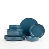 Serviciu de masa Moderna Colore Glossy, 24 piese, 6 persoane, portelan, verde petrol lucios, kutahya porselen