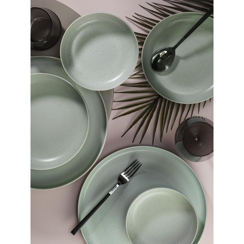 Serviciu de masa Moderna Colore Matte, 24 piese, 6 persoane, portelan, verde mat, kutahya porselen