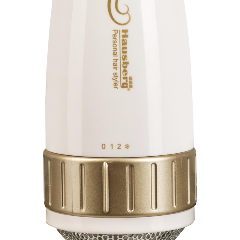 Perie pentru par Hausberg HB-19 cu 6 accesorii, 1000W, 360 C, Alb/Auriu