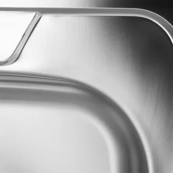 Chiuveta bucatarie pentru masca SANITEC S402S, 60x50 cm, Cuva Stanga, 0.4 mm, Inox