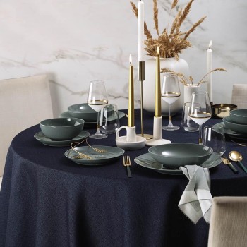 Serviciu de masa Soho, 24 piese, 6 persoane, portelan, albastru, kutahya porselen