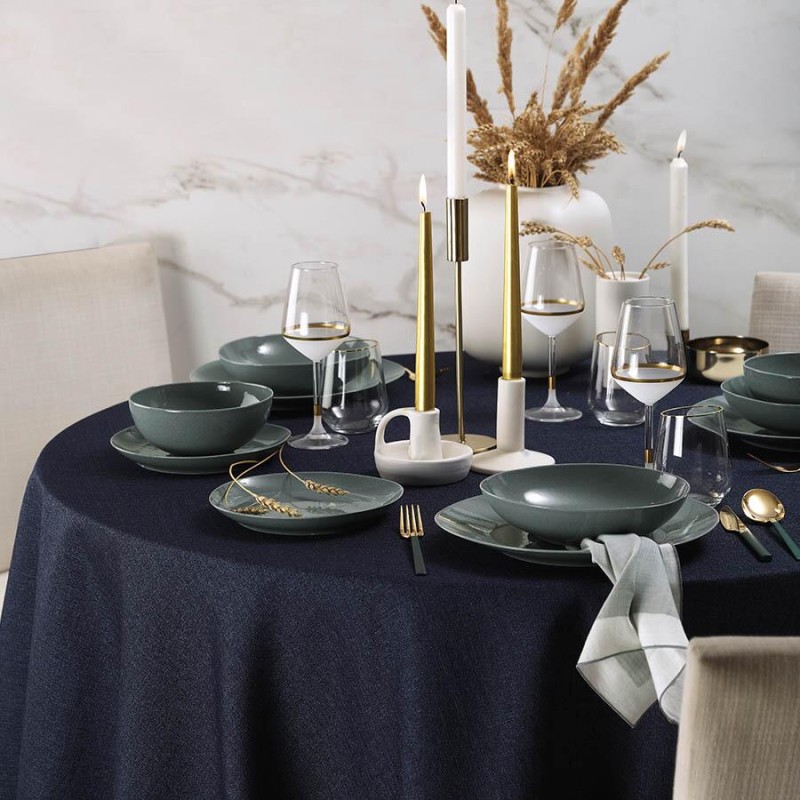 Serviciu de masa Soho, 24 piese, 6 persoane, portelan, albastru, kutahya porselen