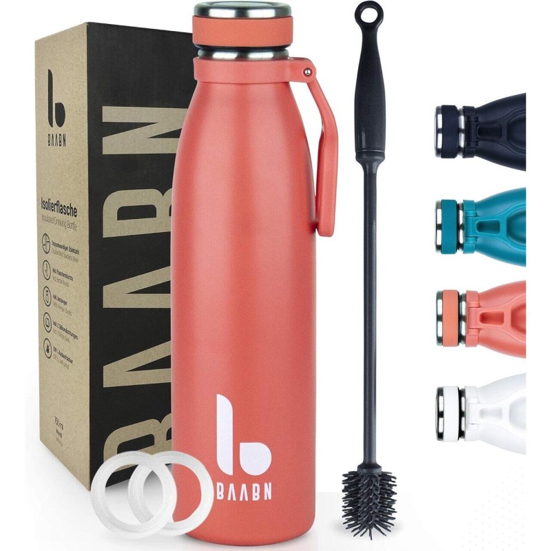 Termos Izolant cu Perete Dublu BAABN, 500ml pentru Camping, Drumeții, Fitness, Sticla de apa din Otel inoxidabil, Anti-Scurgere