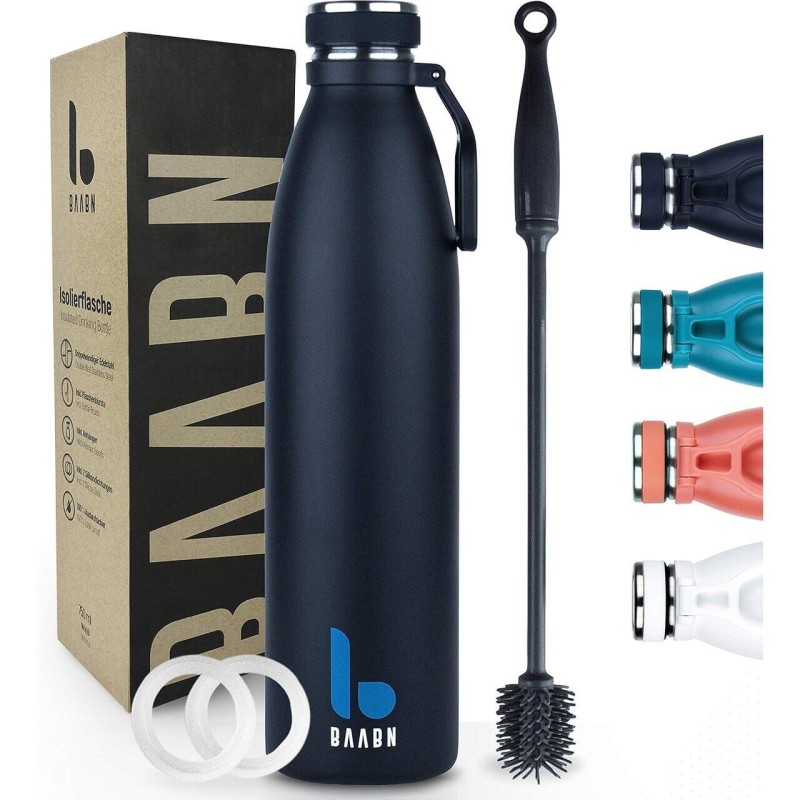 Termos Izolant cu Perete Dublu BAABN, 1000ml pentru Camping, Drumeții, Fitness, Sticla de apa din Otel inoxidabil, Anti-Scurgere