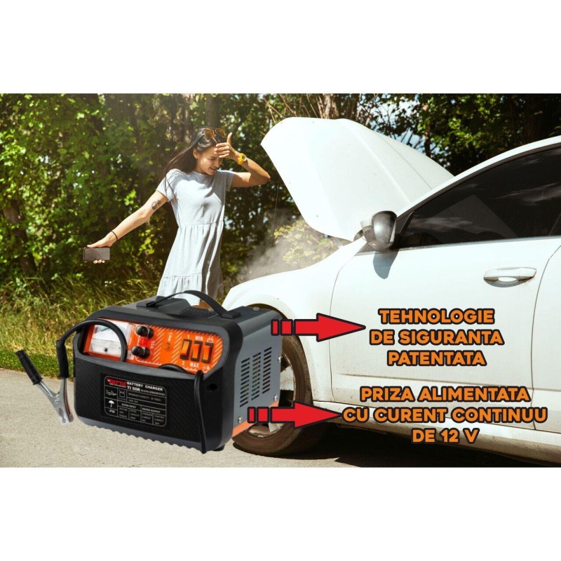 Redresor Tatta TI50R Profesional, curent de incarcare max 30A, curent pornire 180A, putere 0.6 kw