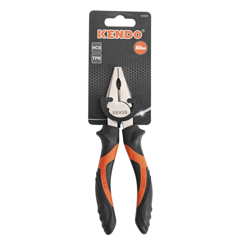 Cleste combinat cu o lungime totala de 160 mm din otel C55 cu continut ridicat de carbon, maner ergonomic