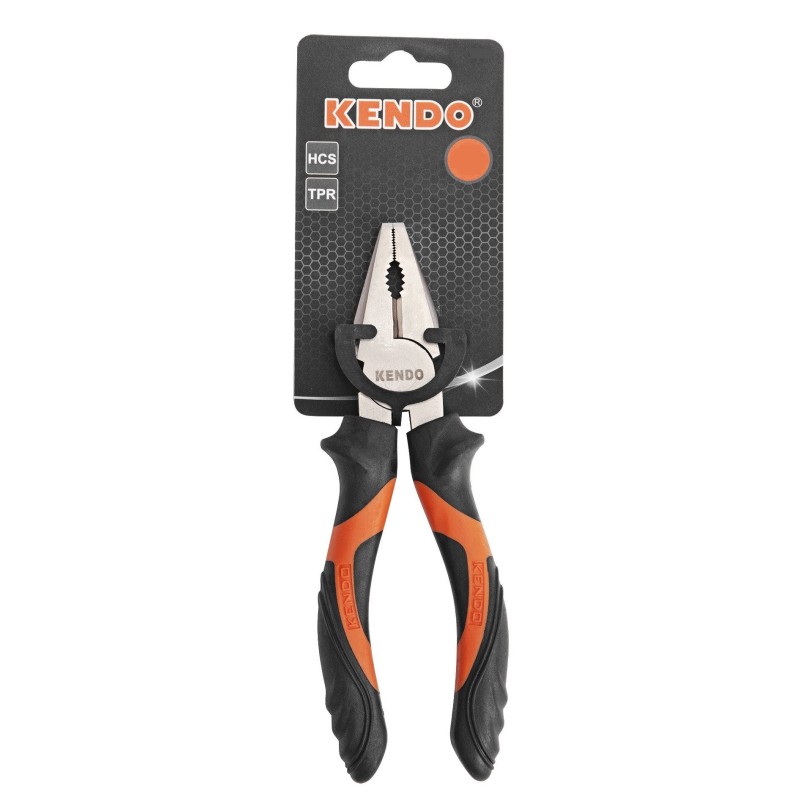 Cleste combinat cu o lungime totala de 200 mm din otel C55 cu continut ridicat de carbon, maner ergonomic