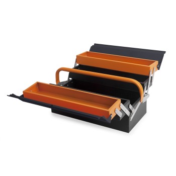 Cutie metalica pentru scule cu dimensiuni 46x20x20.5 cm pliabila cu 4 sertare