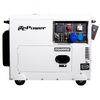 Generator Diesel Monofazat ITC Power DG6000SE 5.3 kW Insonorizat — Alternator 100% Cupru, AVR