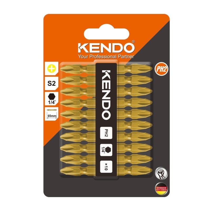 Set 10 biti de surubelnita cu cap dublu PH2 * 65mm