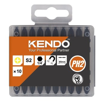 Set 10 biti de surubelnita cu impact, cap dublu, PH2 * 65mm