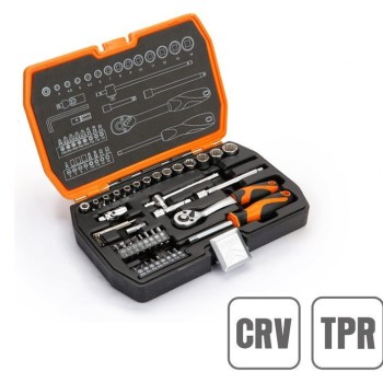 Set capete 1/4" cu clichet 72T, 42buc