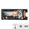 Set chei hexagonale L cu bila 9buc lungime 1.5-10mm CRV