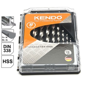 Set de burghie elicoidale pentru metal, HSS, 1-10 mm