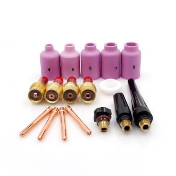 Set echipare pistolet TIG-WIG cu lentile de gaz (17 accesorii)