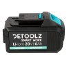 Acumulator Li-Ion, Detoolz, 20V, 6Ah
