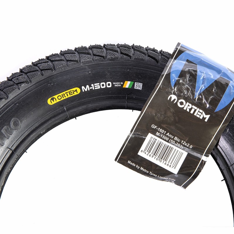 Anvelopa bicicleta 12x2.00", ETRTO 50-203, model M-1500, negru, profil Street