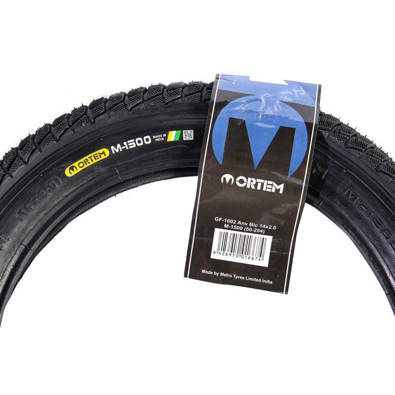 Anvelopa bicicleta 14x2.00", ETRTO 50-254, model M-1500, negru, profil Street