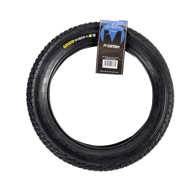 Anvelopa bicicleta 14x2.00", ETRTO 50-254, model M-1500, negru, profil Street