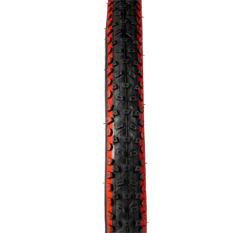 Anvelopa bicicleta 26x1.95", ETRTO 52-559, model CROSS COUNTRY, negru/rosu, profil All-terrain