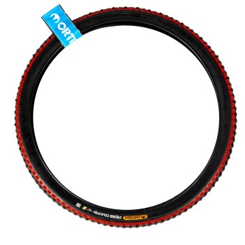 Anvelopa bicicleta 26x1.95", ETRTO 52-559, model CROSS COUNTRY, negru/rosu, profil All-terrain