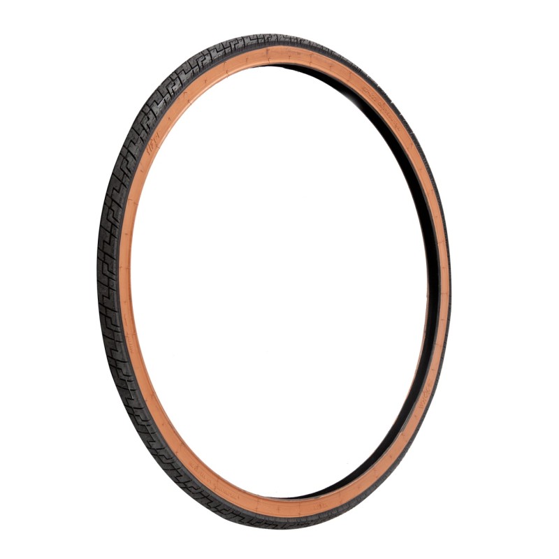 Anvelopa bicicleta 28x1-5/8x1-3/8", ETRTO 37-622, model FIZER, negru/maro, profil Street