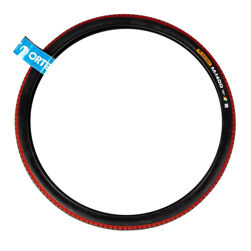 Anvelopa bicicleta 28x1.75", ETRTO 47-622, model M-1400, negru/rosu, profil Street
