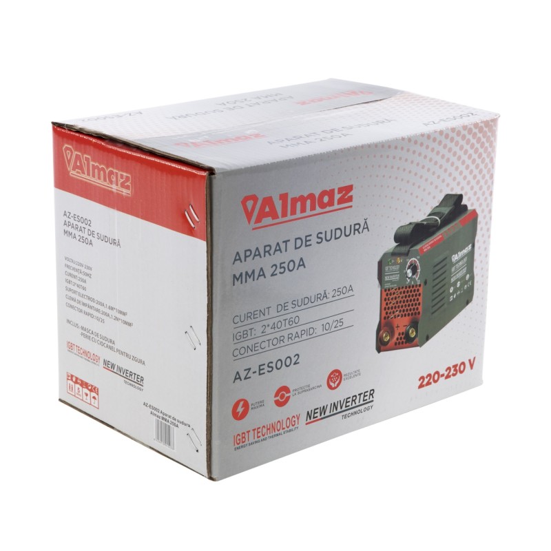 Aparat sudura Almaz, MMA, intensitate maxima 250A, afisaj analogic