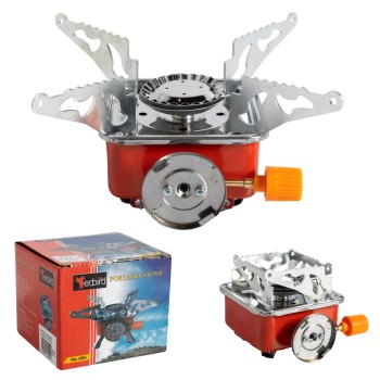 Aragaz camping Micul Fermier, putere termica 2.8 kW, aprindere piezo-electrica, compatibil rezerva gaz spray, 95*95mm