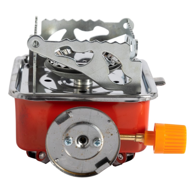 Aragaz camping Micul Fermier, putere termica 2.8 kW, aprindere piezo-electrica, compatibil rezerva gaz spray, 95*95mm