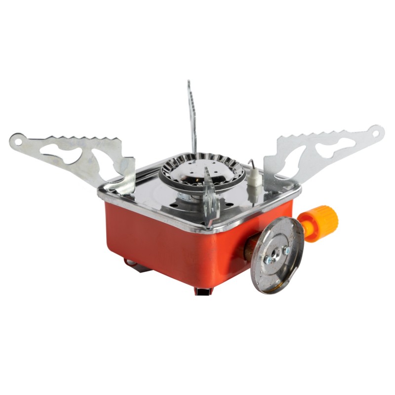 Aragaz camping Micul Fermier, putere termica 2.8 kW, aprindere piezo-electrica, compatibil rezerva gaz spray, 95*95mm