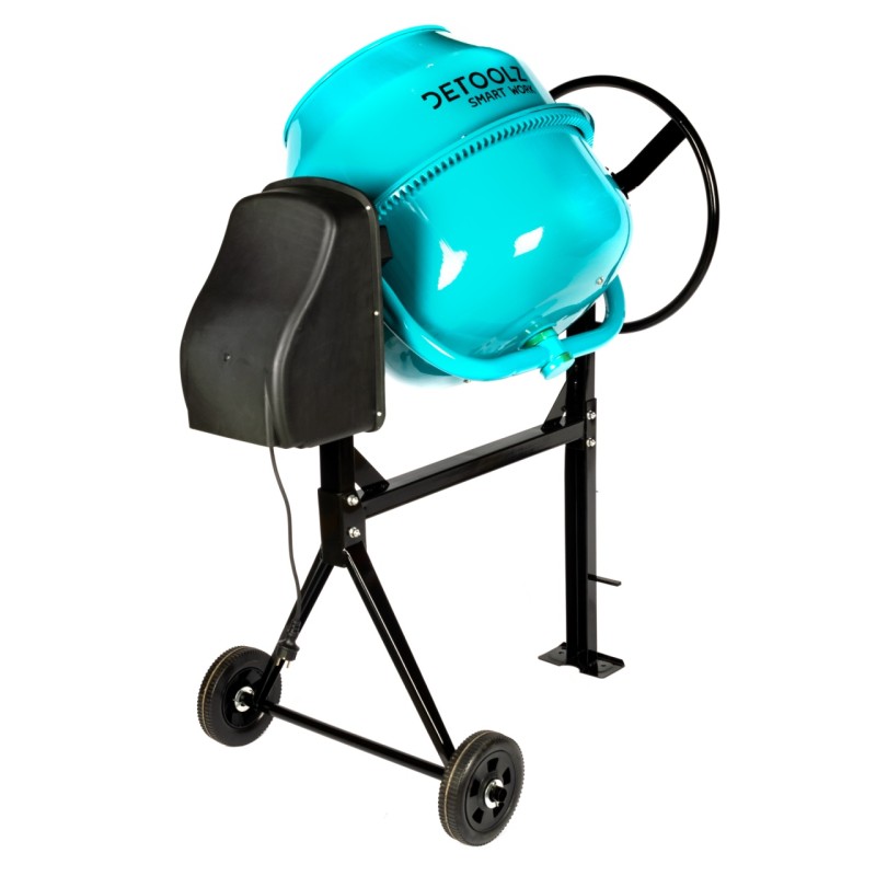 Betoniera Detoolz 140L, 850W, cu roti si coroana de fonta
