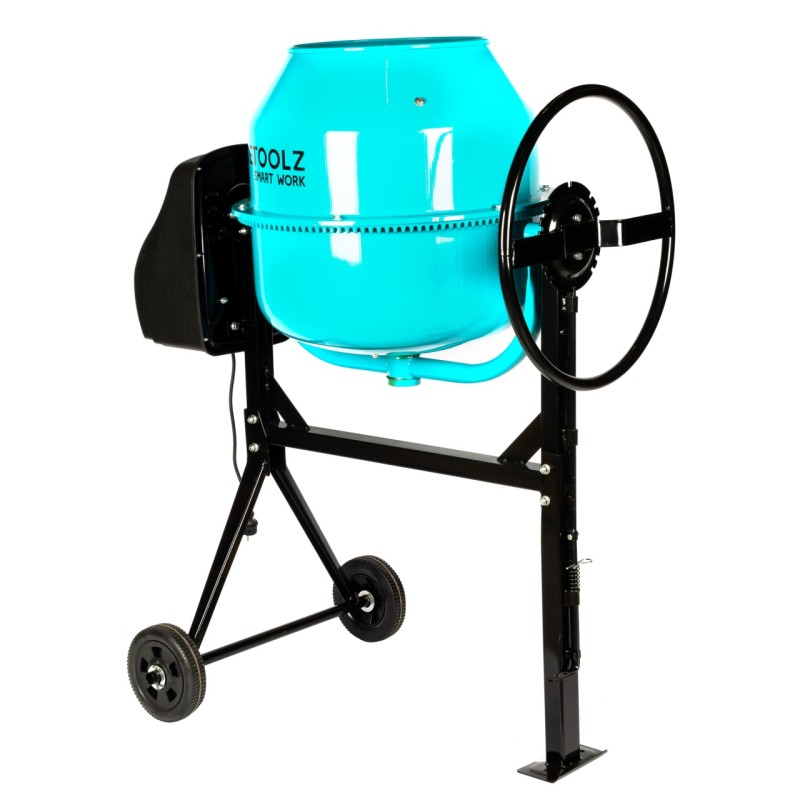 Betoniera Detoolz 140L, 850W, cu roti si coroana de fonta