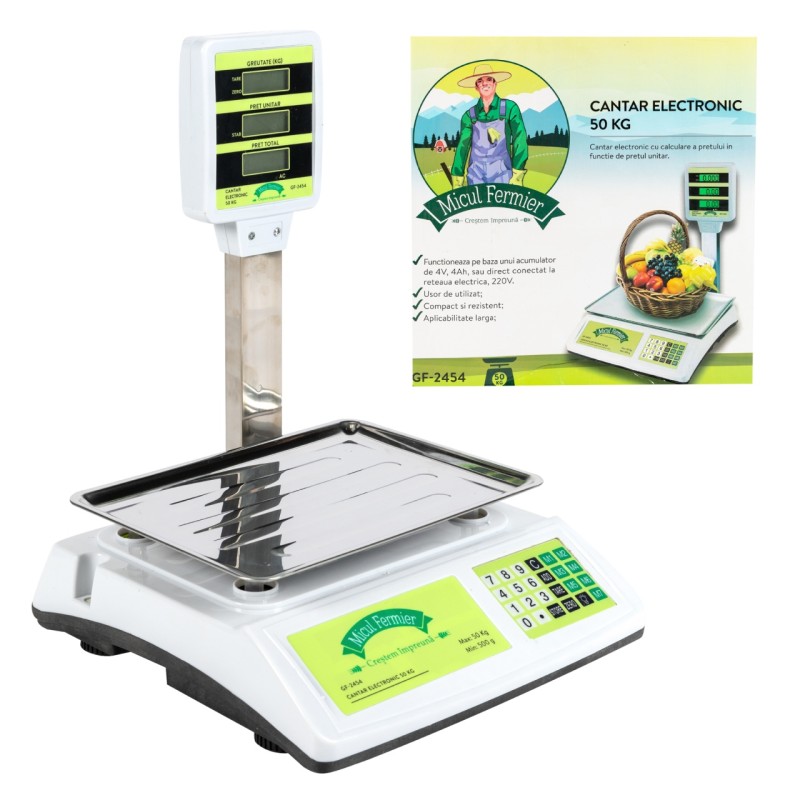 Cantar electronic Micul Fermier 50Kg afisaj dublu brat