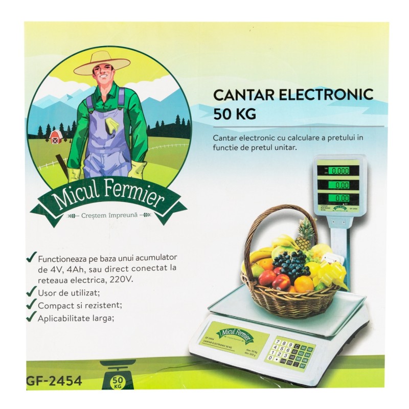 Cantar electronic Micul Fermier 50Kg afisaj dublu brat