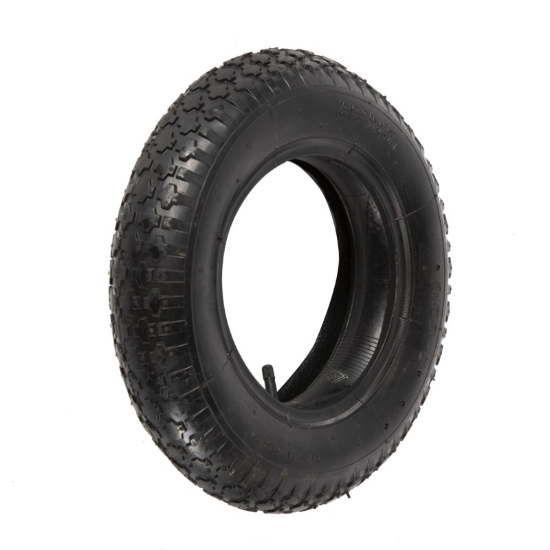 Cauciuc + camera Micul Fermier 3.50-8, profil floare