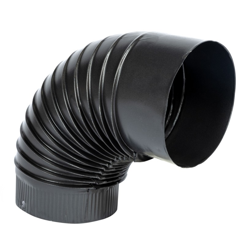 Cot pentru soba pe lemne, 90?, 120mm, Gri mat