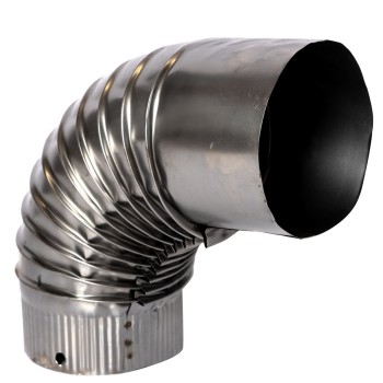 Cot pentru soba pe lemne, 90?, 120mm, Zincat