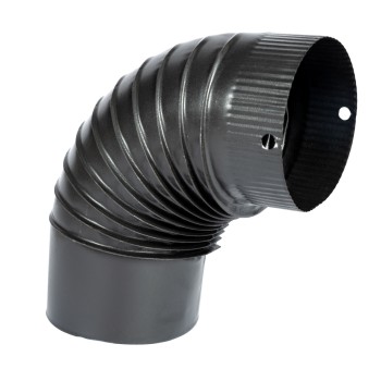 Cot pentru soba pe lemne, 90?, 130mm, Gri mat