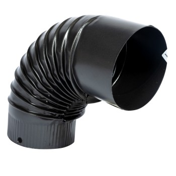 Cot pentru soba pe lemne, 90?, 150mm, Gri mat