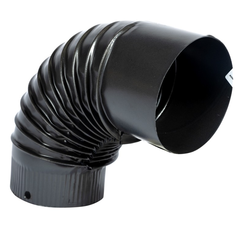 Cot pentru soba pe lemne, 90?, 150mm, Gri mat