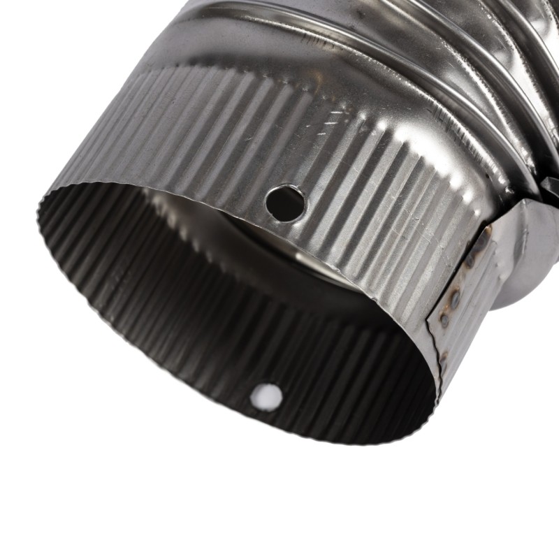 Cot pentru soba pe lemne 90? ø120mm 0.4mm, Zincat