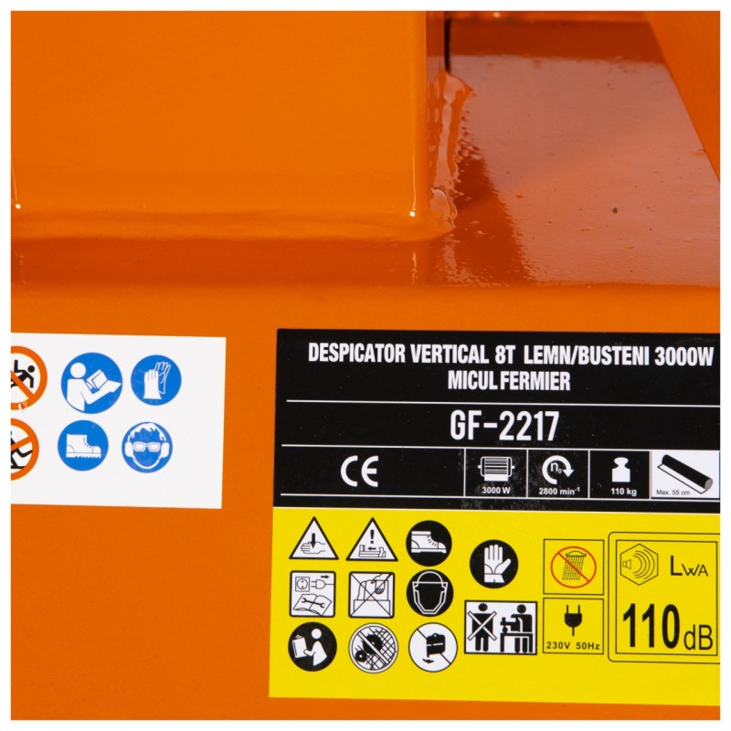 Despicator vertical 8T lemn/busteni 3000W