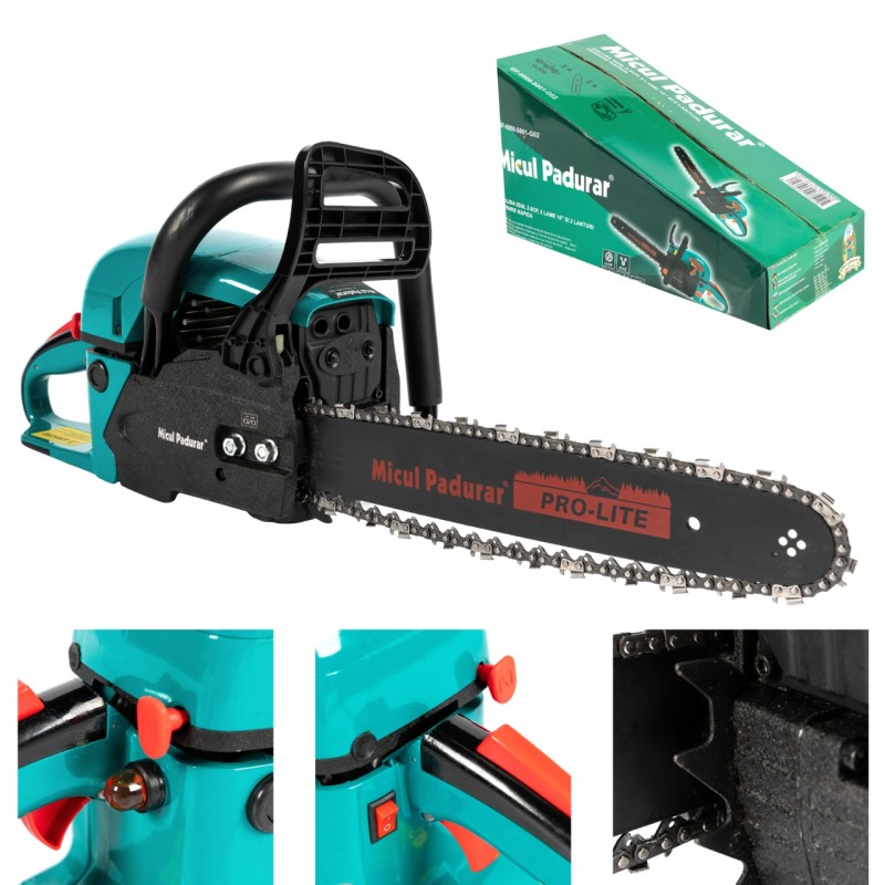 Drujba Micul Padurar 5200 52CC 2.9CP 2 lame 16'' si 2 lanturi, pornire rapida
