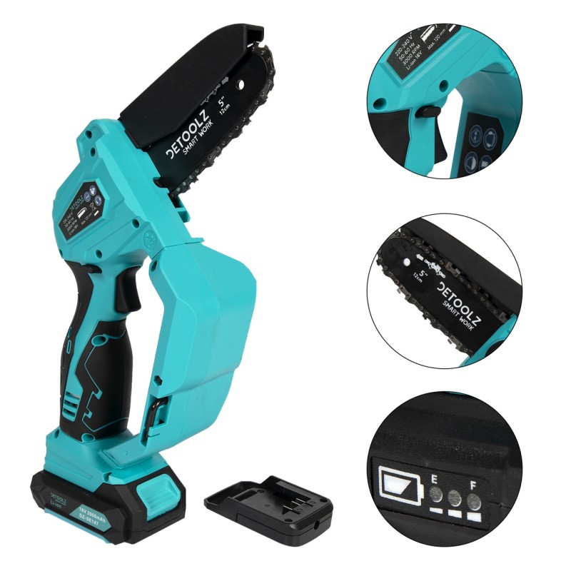 Fierastrau 110mm cu lant si acumulator 18V 2Ah