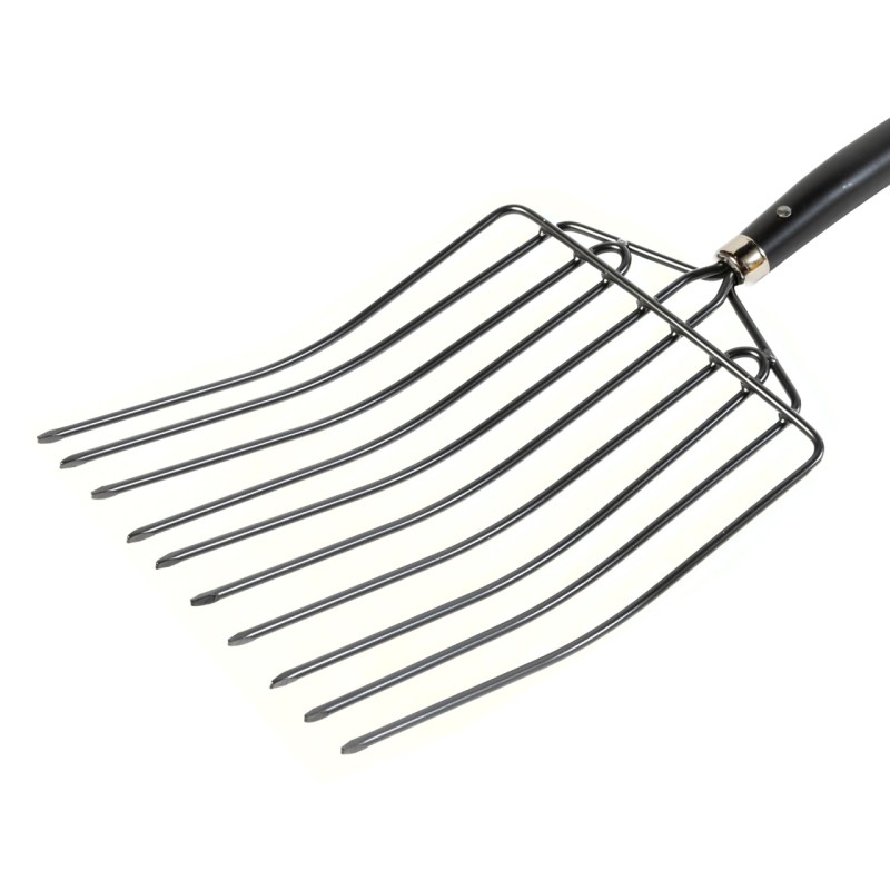 Furca gunoi grajd, 10 dinti, maner lemn, 1600mm