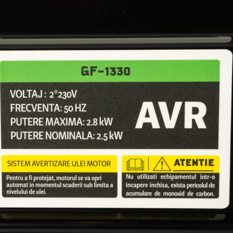 Generator Micul Fermier, 2.8KW, cu pornire manuala, motor benzina 4T, doua prize 230V, rezervor combustibil 15L