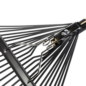 Grebla frunze 24 dinti flexibili,maner lemn,1650mm