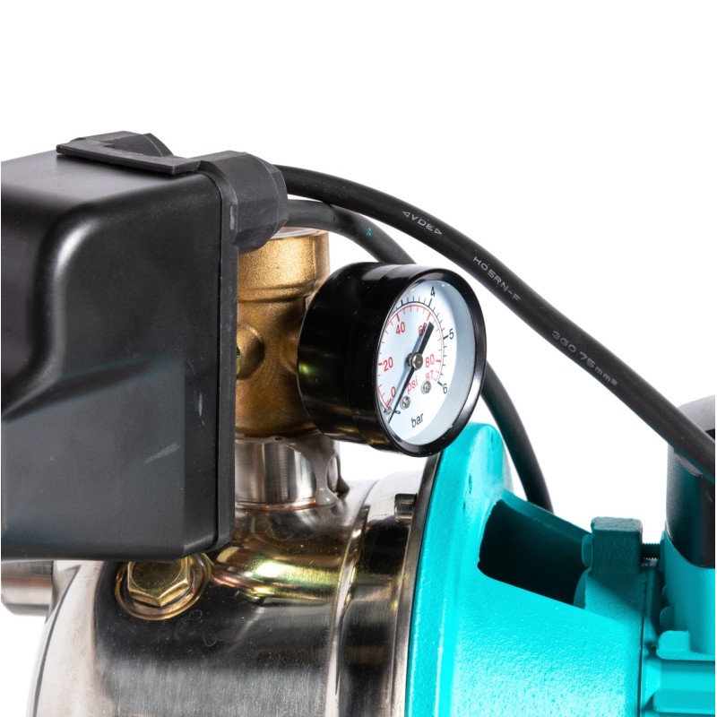 Hidrofor Detoolz 0.75 kW, debit 3300l/h, inaltime de pompare 45m, carcasa pompa inox, volum butelie 50 litri