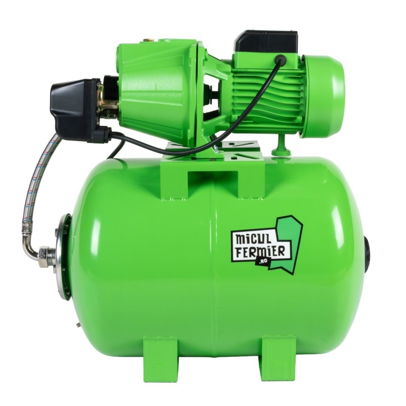 Hidrofor Micul Fermier 1.5 kW, debit maxim 3000l/h, inaltime maxima de pompare 53m, corp pompa fonta, butelie 50L